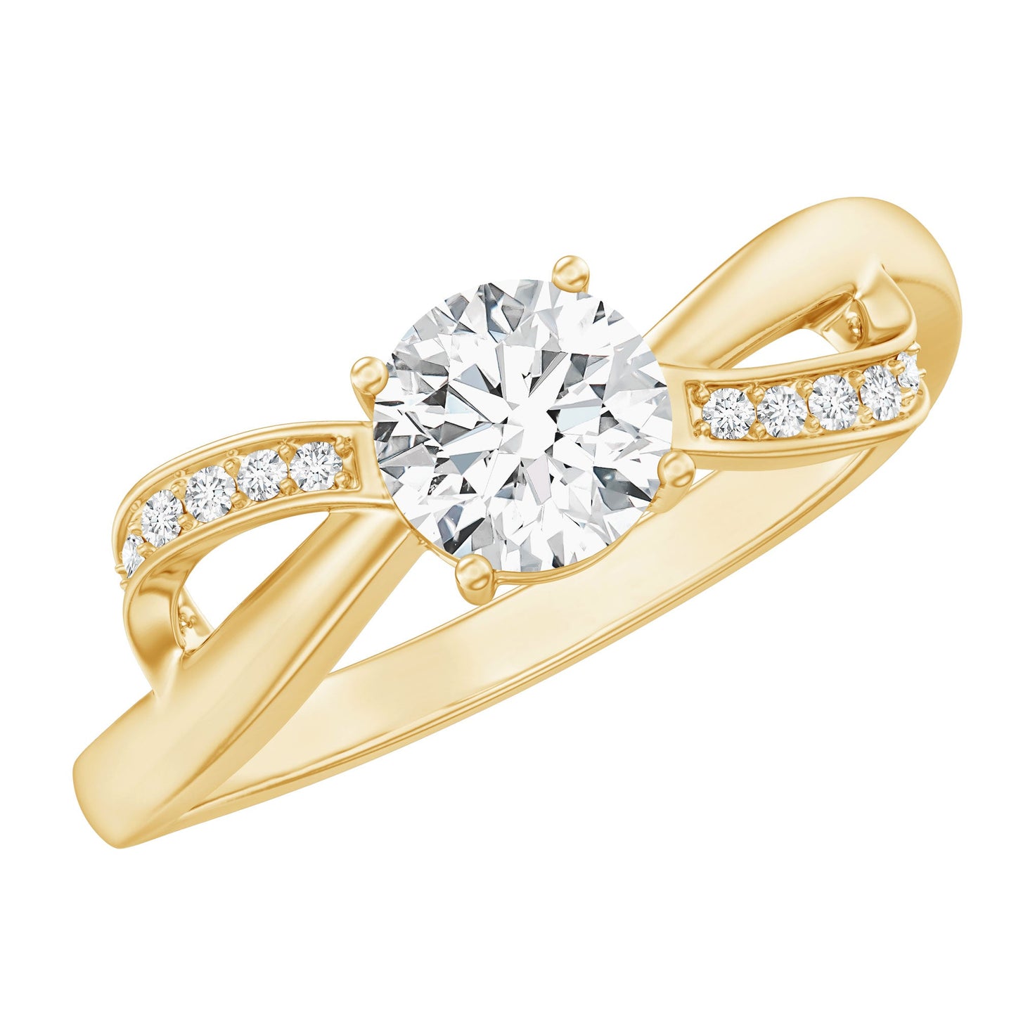 Certified 0.9 Carat Lab Grown Diamond Infinity Engagement Ring
