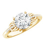 Certified 2 Carat Round Lab Grown Diamond Unique Engagement Ring