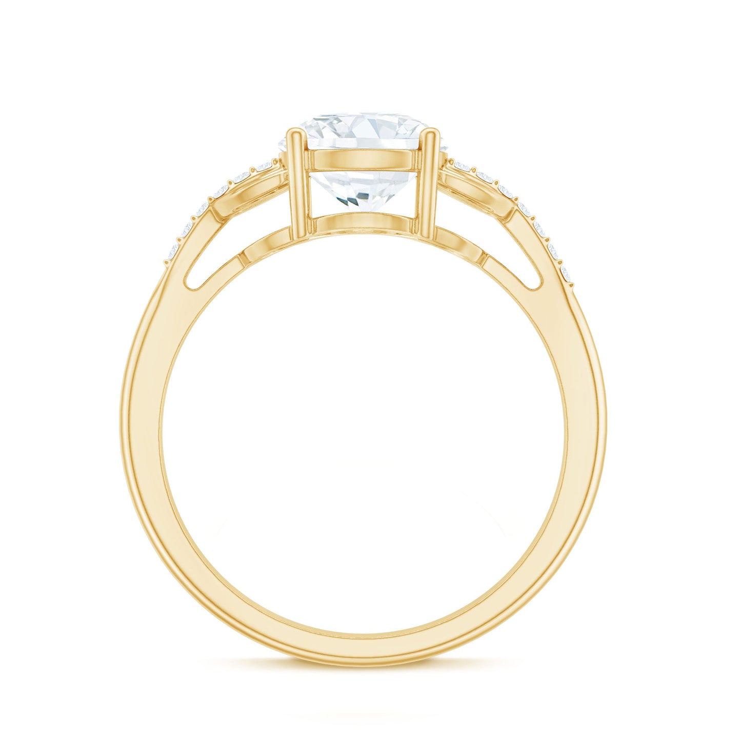 Certified 2 Carat Round Lab Grown Diamond Unique Engagement Ring
