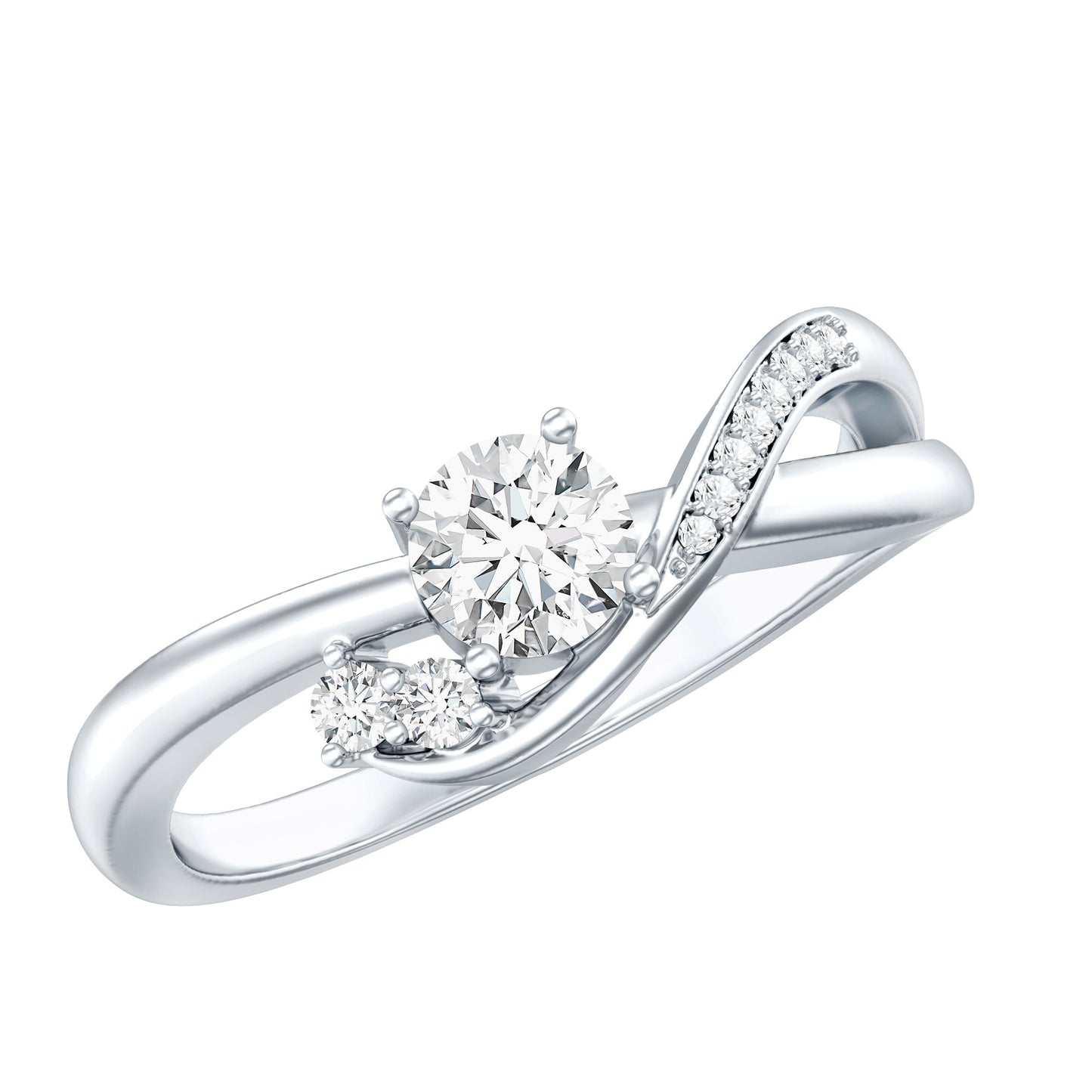 Certified 0.4 Carat Lab Grown Diamond Proposal Ring For Women