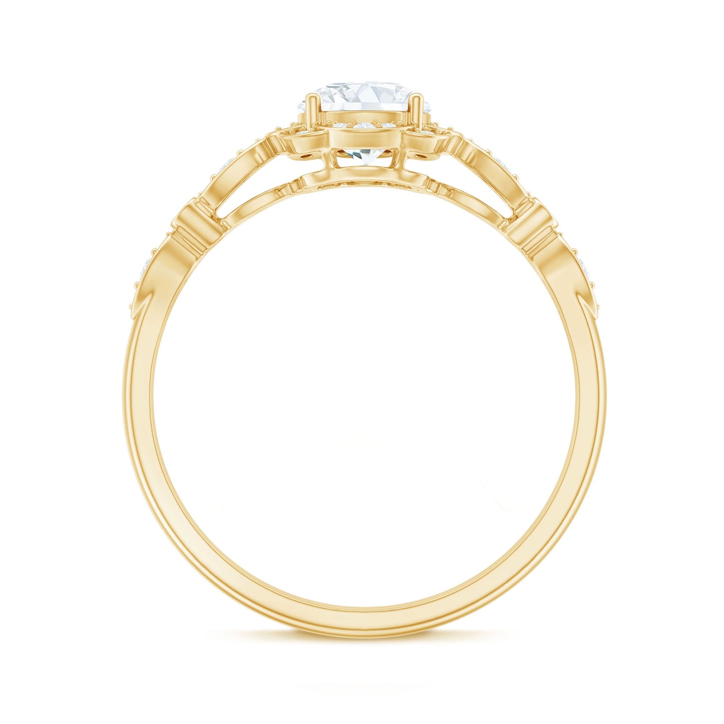 Certified Lab Grown 0.9 Carat Diamond Nature Engagement Ring