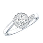 Certified 0.9 Carat Lab Grown Diamond Floral Engagement Ring