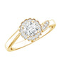 Certified 0.9 Carat Lab Grown Diamond Floral Engagement Ring
