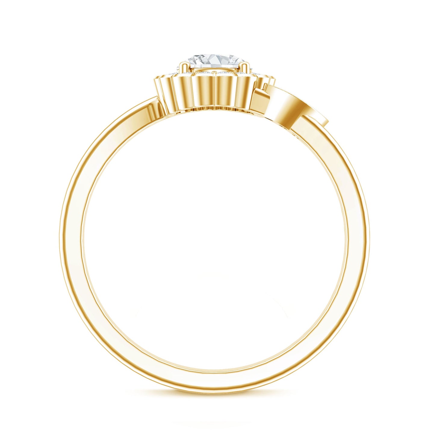 Certified 0.9 Carat Lab Grown Diamond Floral Engagement Ring