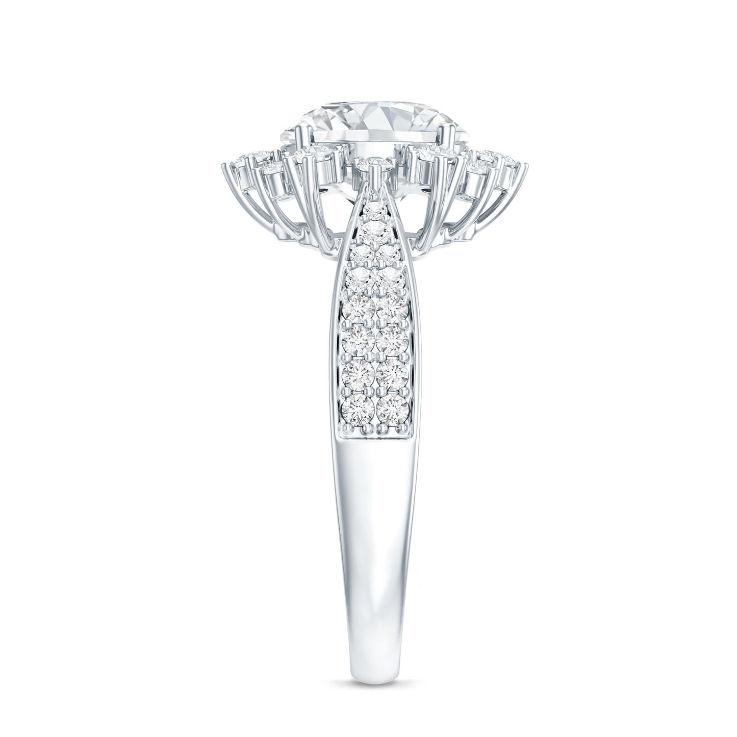 Certified 2 Carat Lab Grown Diamond Non Traditional Engagement Ring