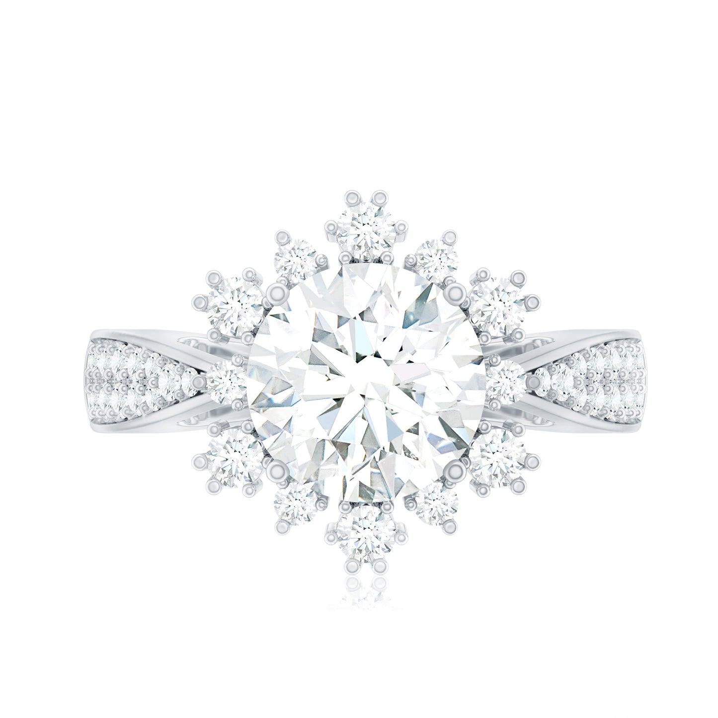 Certified 2 Carat Lab Grown Diamond Non Traditional Engagement Ring