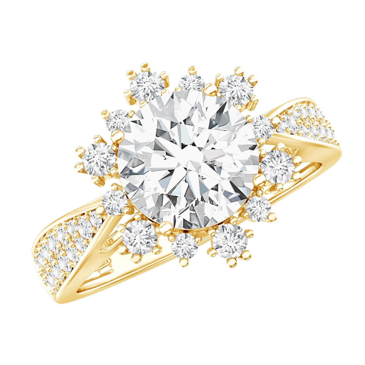 Certified 2 Carat Lab Grown Diamond Non Traditional Engagement Ring