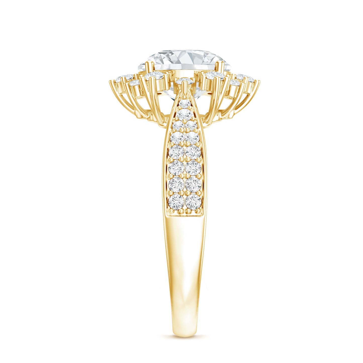 Certified 2 Carat Lab Grown Diamond Non Traditional Engagement Ring