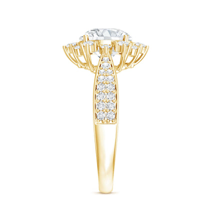 Certified 2 Carat Lab Grown Diamond Non Traditional Engagement Ring