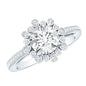 2 Carat Lab Grown Diamond Circle Engagement Ring With Side Stones