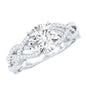 Lab Grown Diamond 2 Carat Round Engagement Ring With Infinity Twist