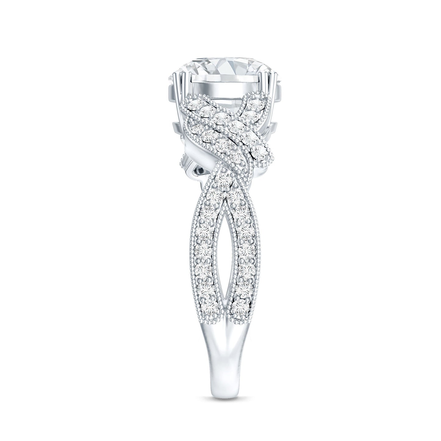2 Carat Solitaire Lab Grown Diamond Non Traditional Engagement Ring