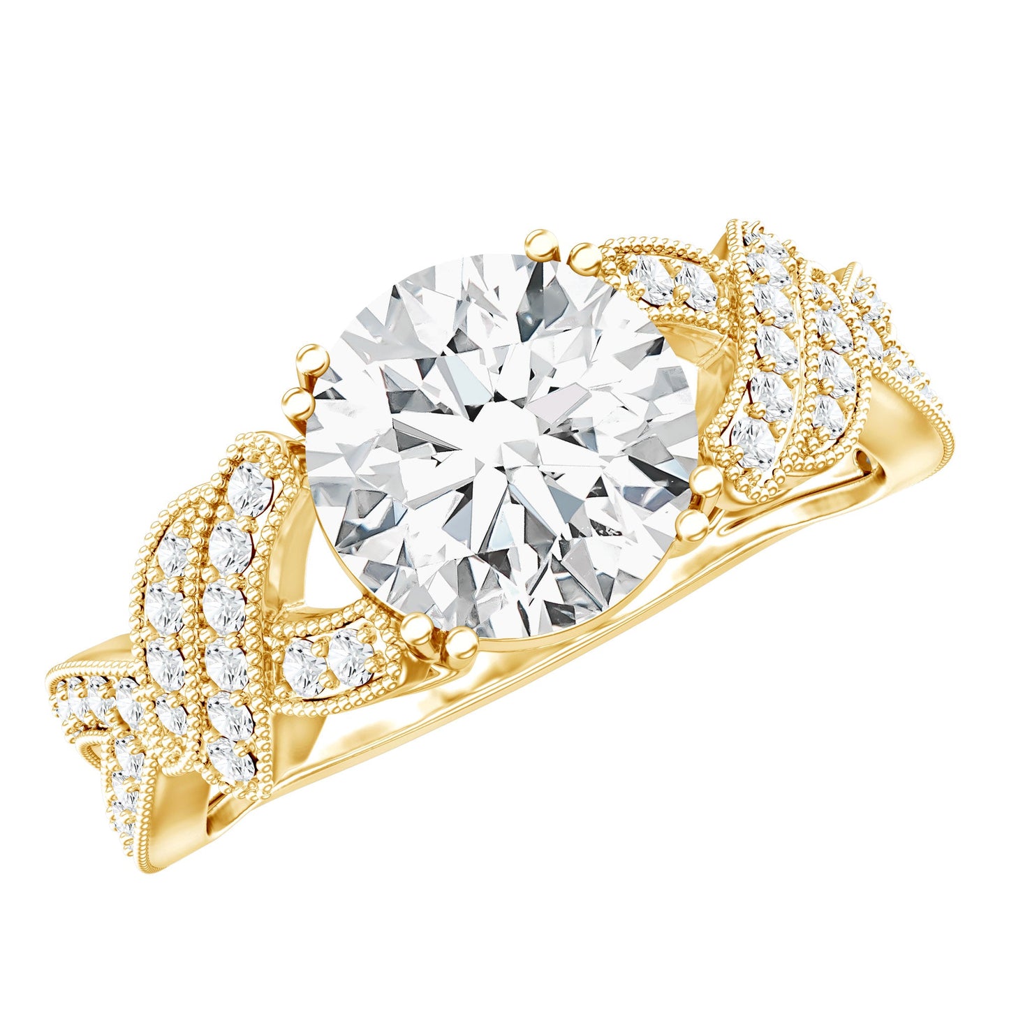 2 Carat Solitaire Lab Grown Diamond Non Traditional Engagement Ring
