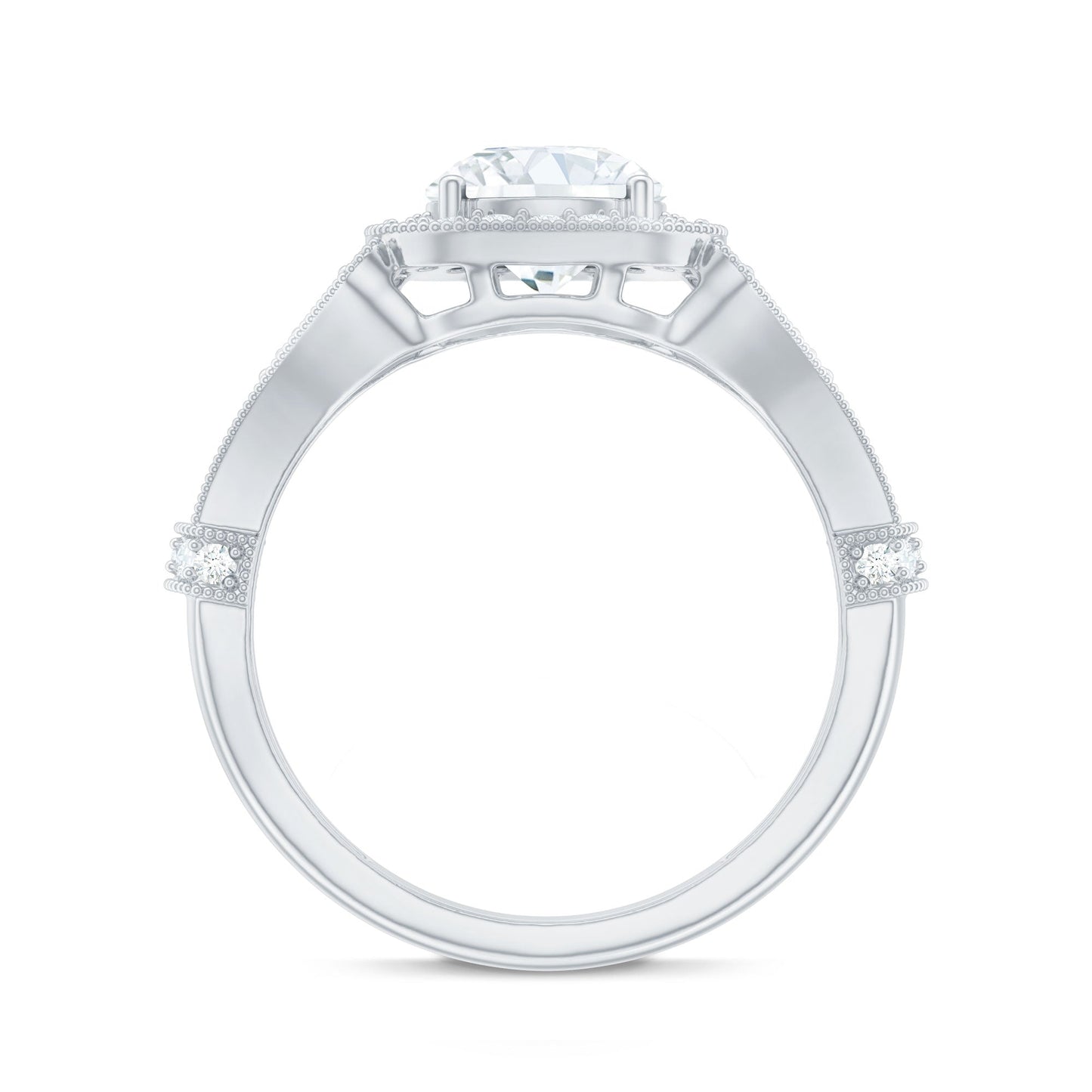 Certified 1.2 Carat Lab Grown Diamond Vintage Style Engagement Ring