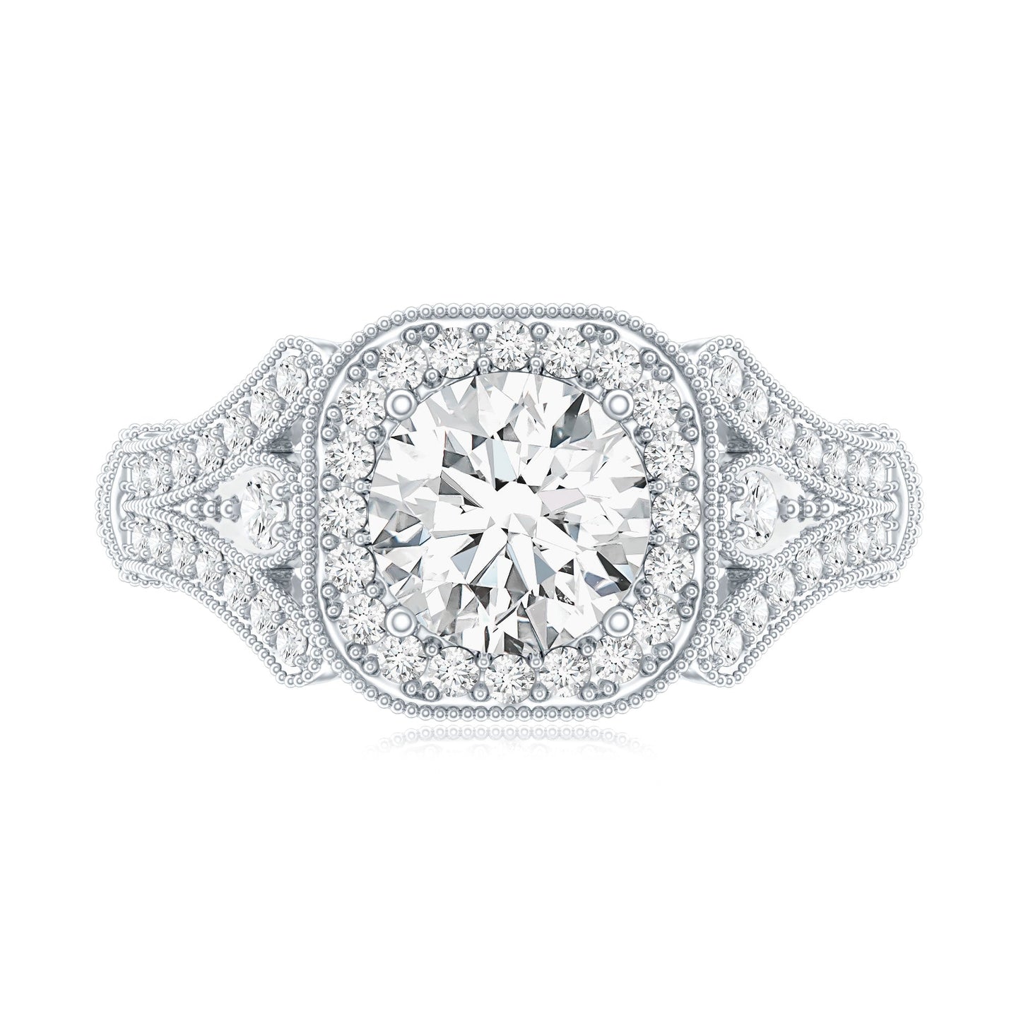 Certified 1.2 Carat Lab Grown Diamond Vintage Style Engagement Ring