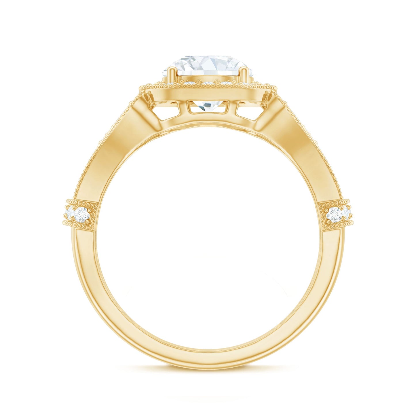 Certified 1.2 Carat Lab Grown Diamond Vintage Style Engagement Ring