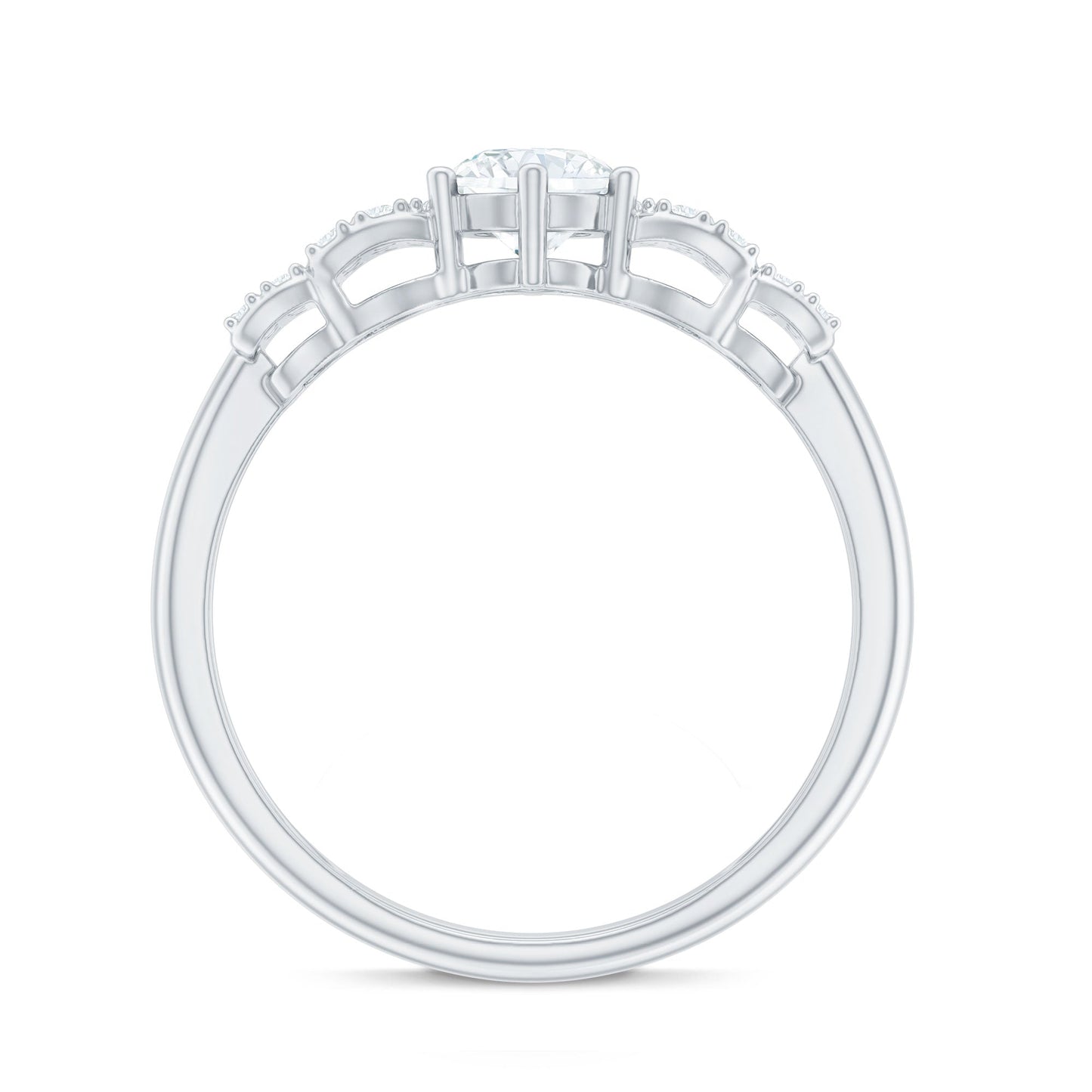 Certified Lab Grown Diamond Bow Engagement Ring