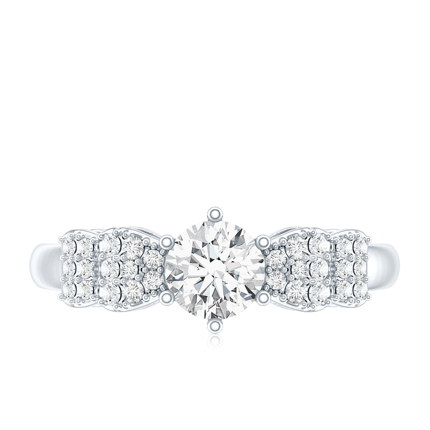 Certified Lab Grown Diamond Bow Engagement Ring