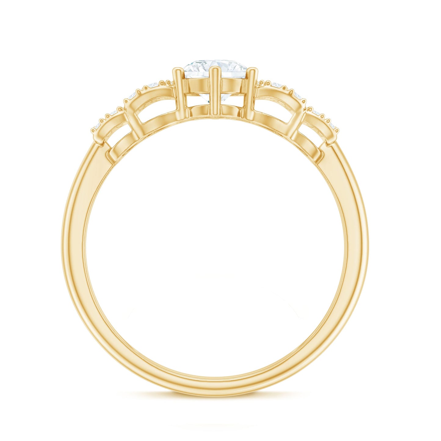 Certified Lab Grown Diamond Bow Engagement Ring