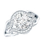 2 Carat Lab Grown Diamond Art Deco Engagement Ring