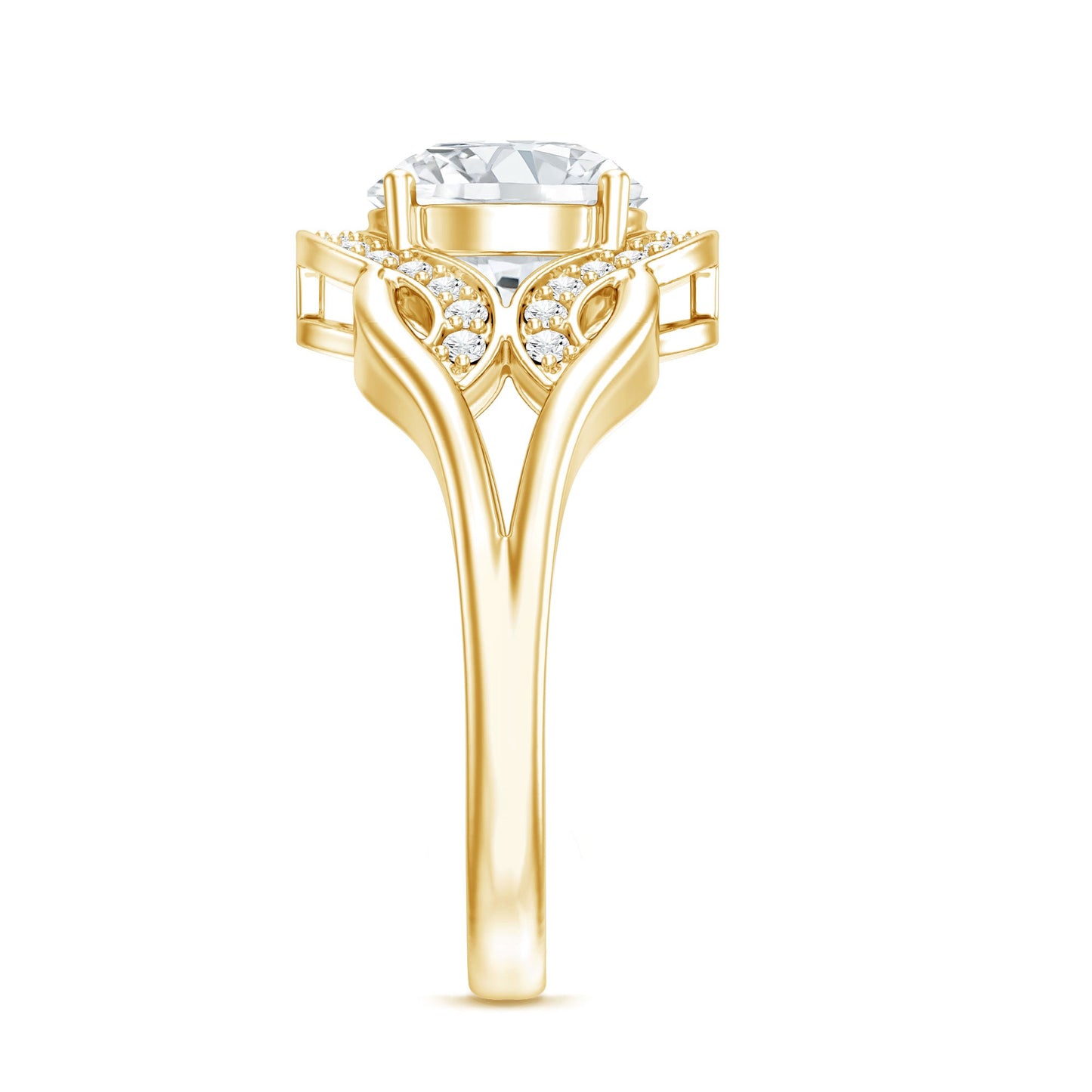 2 Carat Lab Grown Diamond Art Deco Engagement Ring