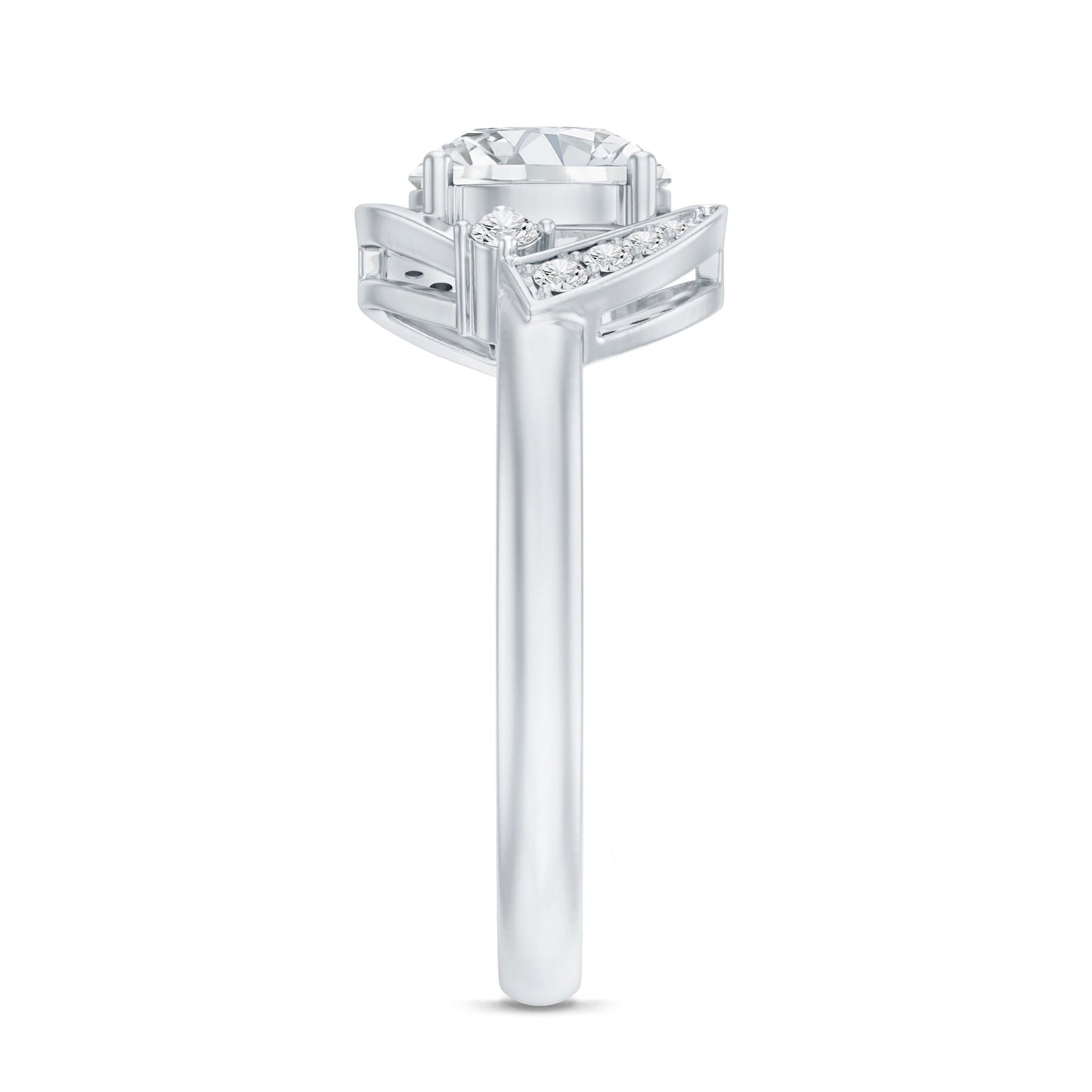 2 Carat Lab Grown Diamond Bypass Engagement Ring