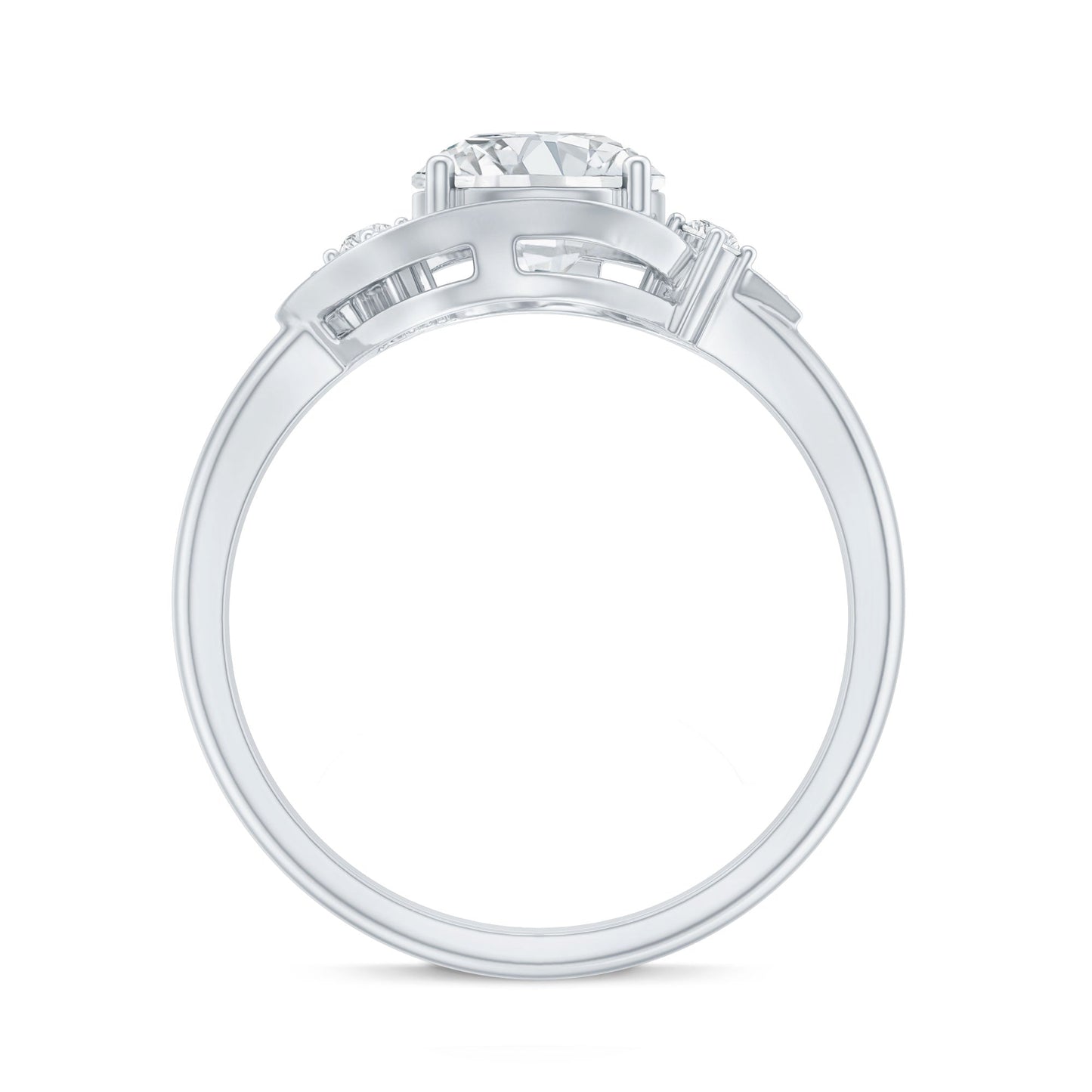 2 Carat Lab Grown Diamond Bypass Engagement Ring