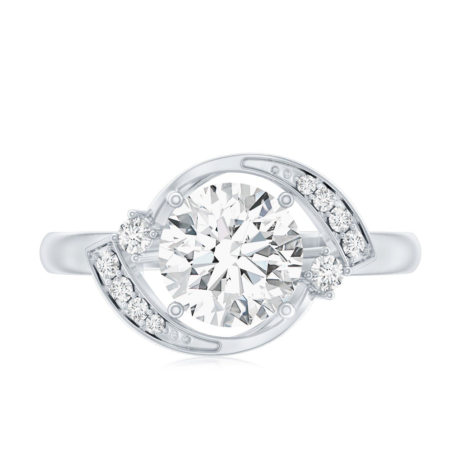 2 Carat Lab Grown Diamond Bypass Engagement Ring