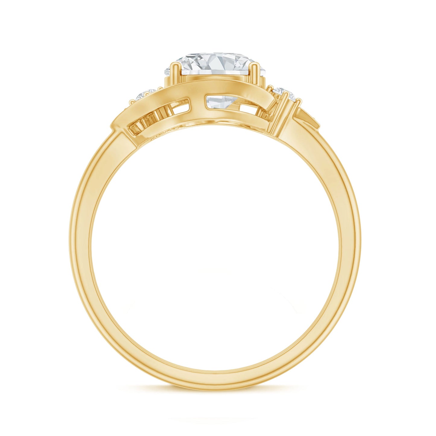 2 Carat Lab Grown Diamond Bypass Engagement Ring
