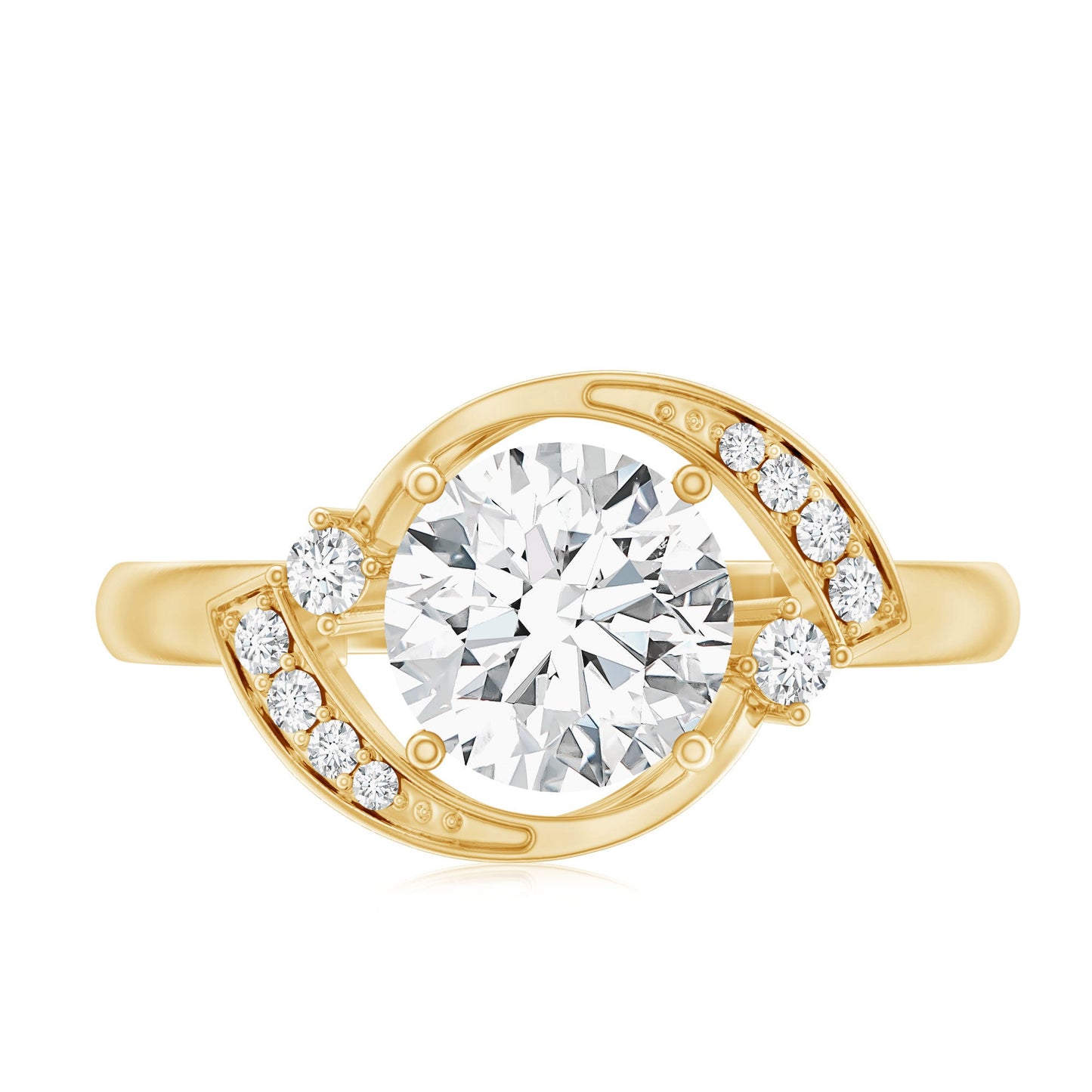 2 Carat Lab Grown Diamond Bypass Engagement Ring