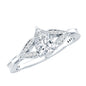 Lab Grown Diamond Teardrop Split Shank Engagement Ring