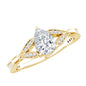 Lab Grown Diamond Teardrop Split Shank Engagement Ring