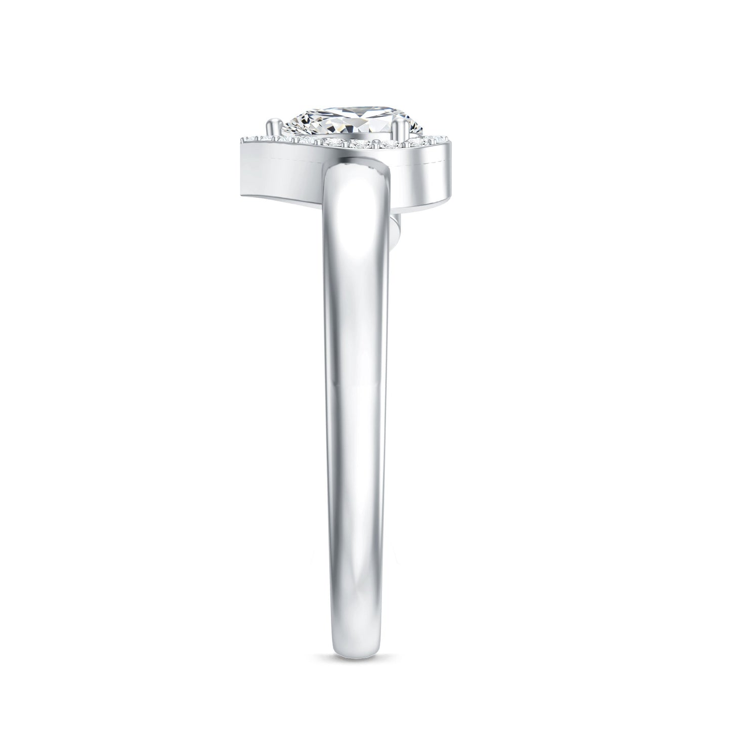 Certified Heart Shape Lab Grown Diamond Engagement Ring