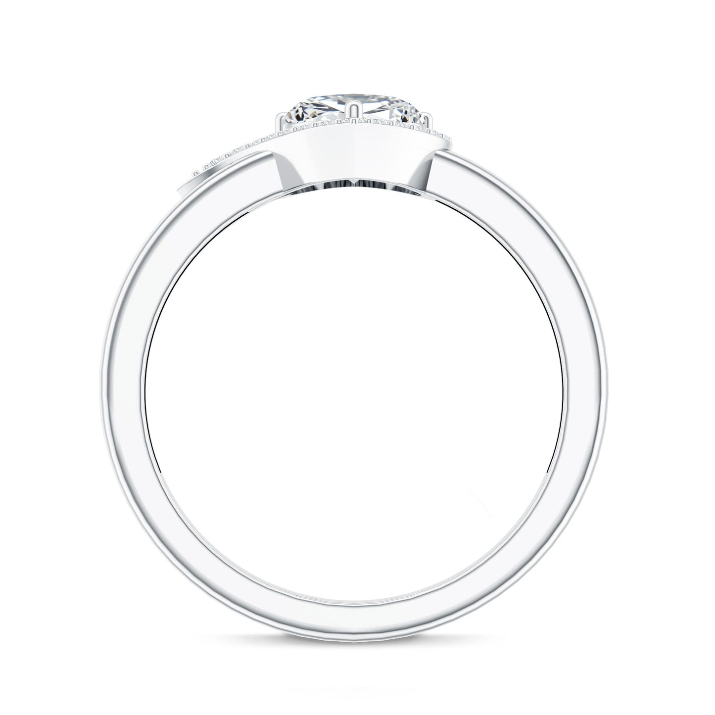 Certified Heart Shape Lab Grown Diamond Engagement Ring