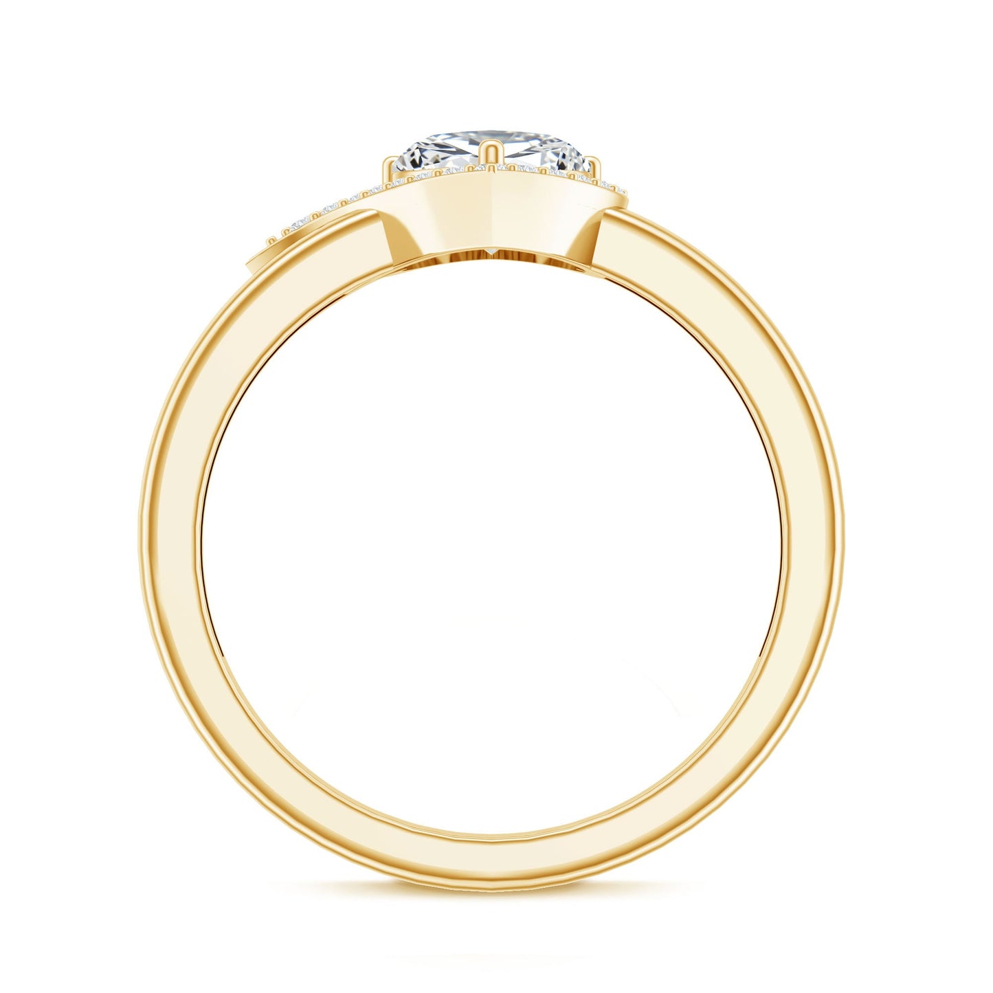 Certified Heart Shape Lab Grown Diamond Engagement Ring