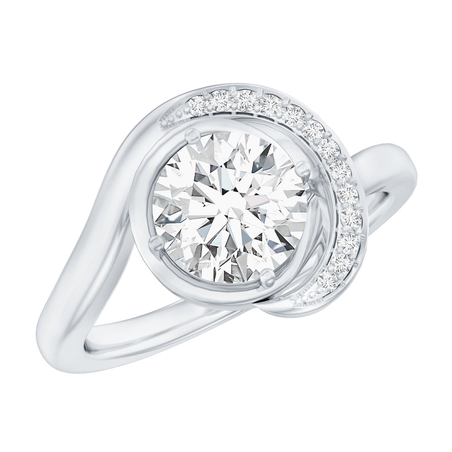 1.2 Carat Lab Grown Diamond Unique Engagement Ring For Her