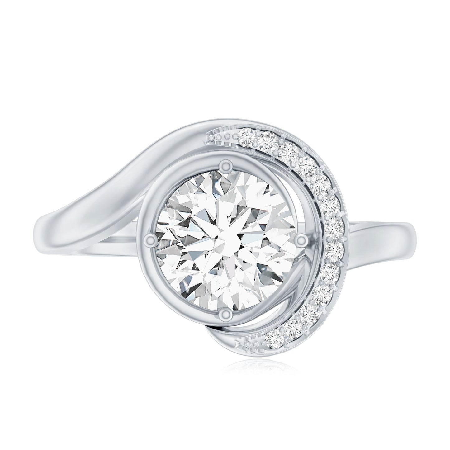 1.2 Carat Lab Grown Diamond Unique Engagement Ring For Her