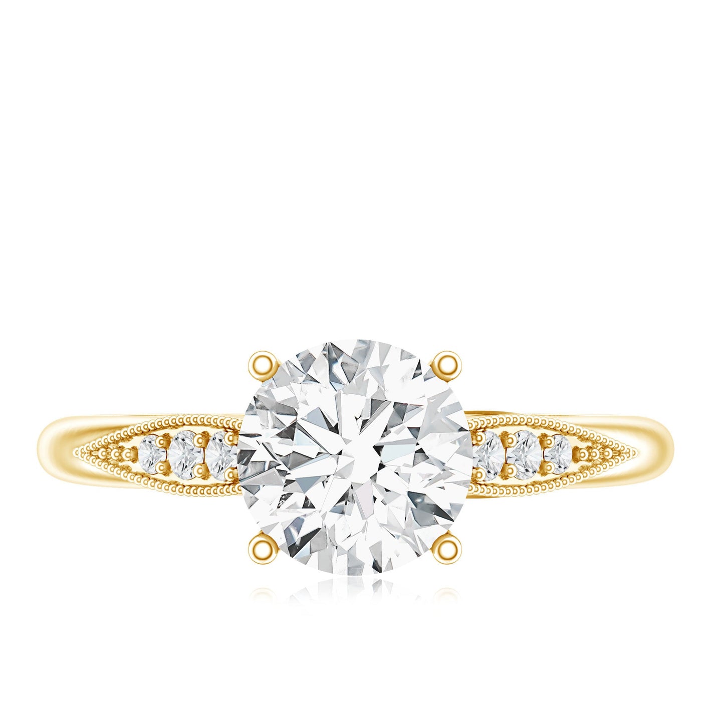 Certified 2 Carat Lab Grown Diamond Classic Engagement Ring
