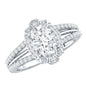1.2 Carat Oval Lab Grown Diamond Vintage Engagement Ring For Women