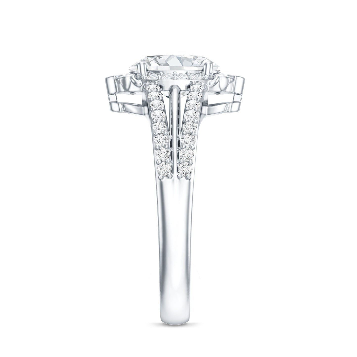 1.2 Carat Oval Lab Grown Diamond Vintage Engagement Ring For Women