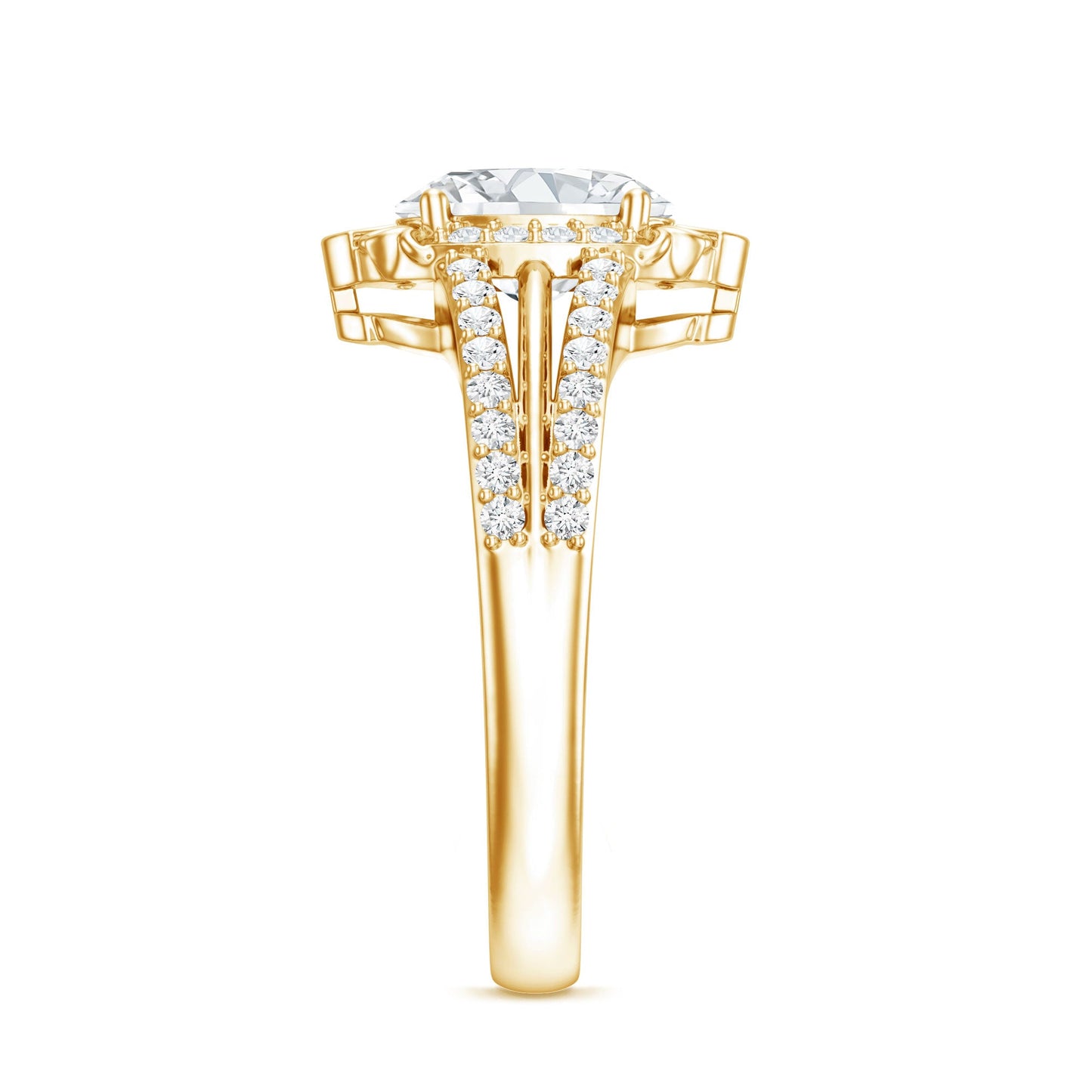 1.2 Carat Oval Lab Grown Diamond Vintage Engagement Ring For Women