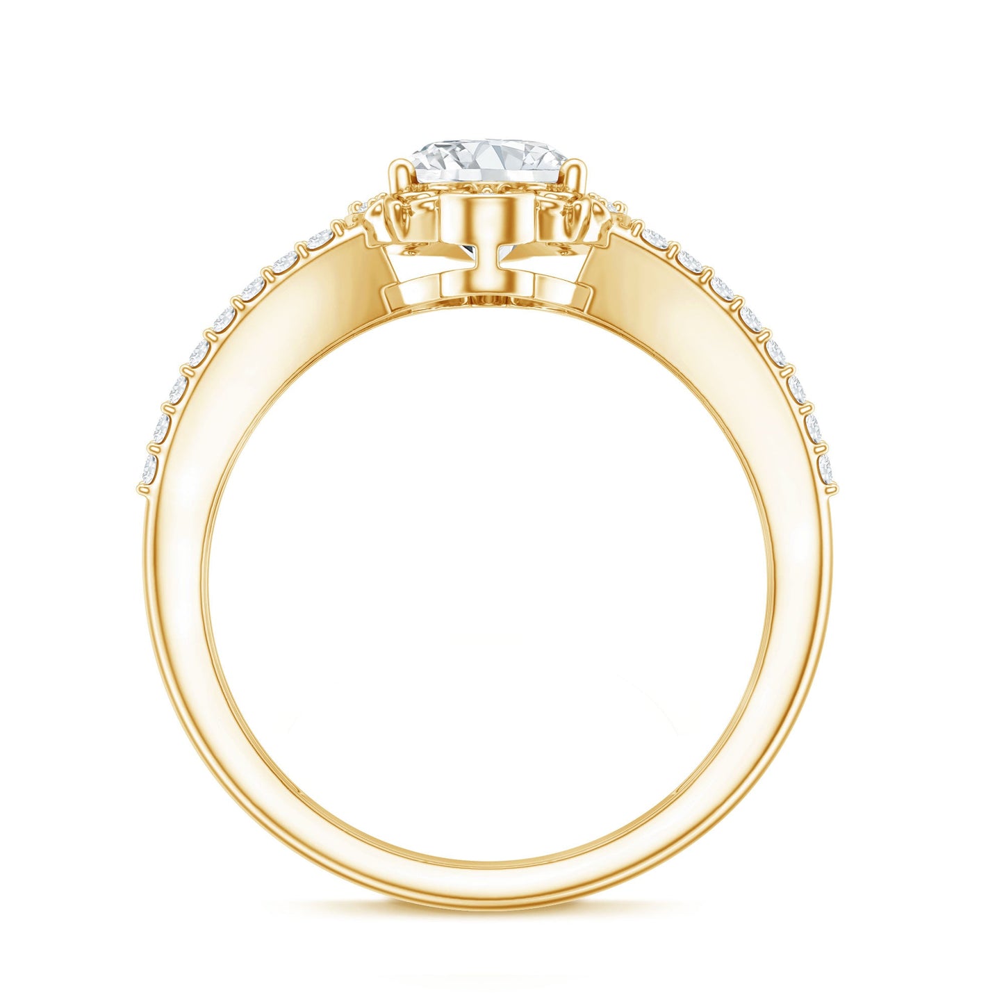 1.2 Carat Oval Lab Grown Diamond Vintage Engagement Ring For Women