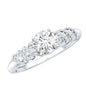 0.9 Carat Lab Grown Diamond Designer Engagement Ring With Side Stones