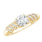 0.9 Carat Lab Grown Diamond Designer Engagement Ring With Side Stones