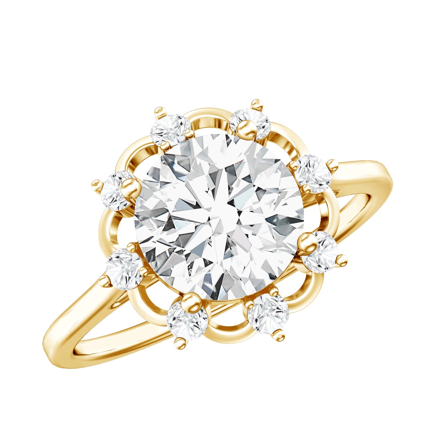 2 Carat Lab Grown Diamond Statement Engagement Ring