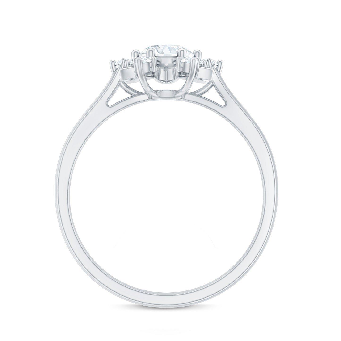 Certified Lab Grown Diamond Nature Engagement Ring