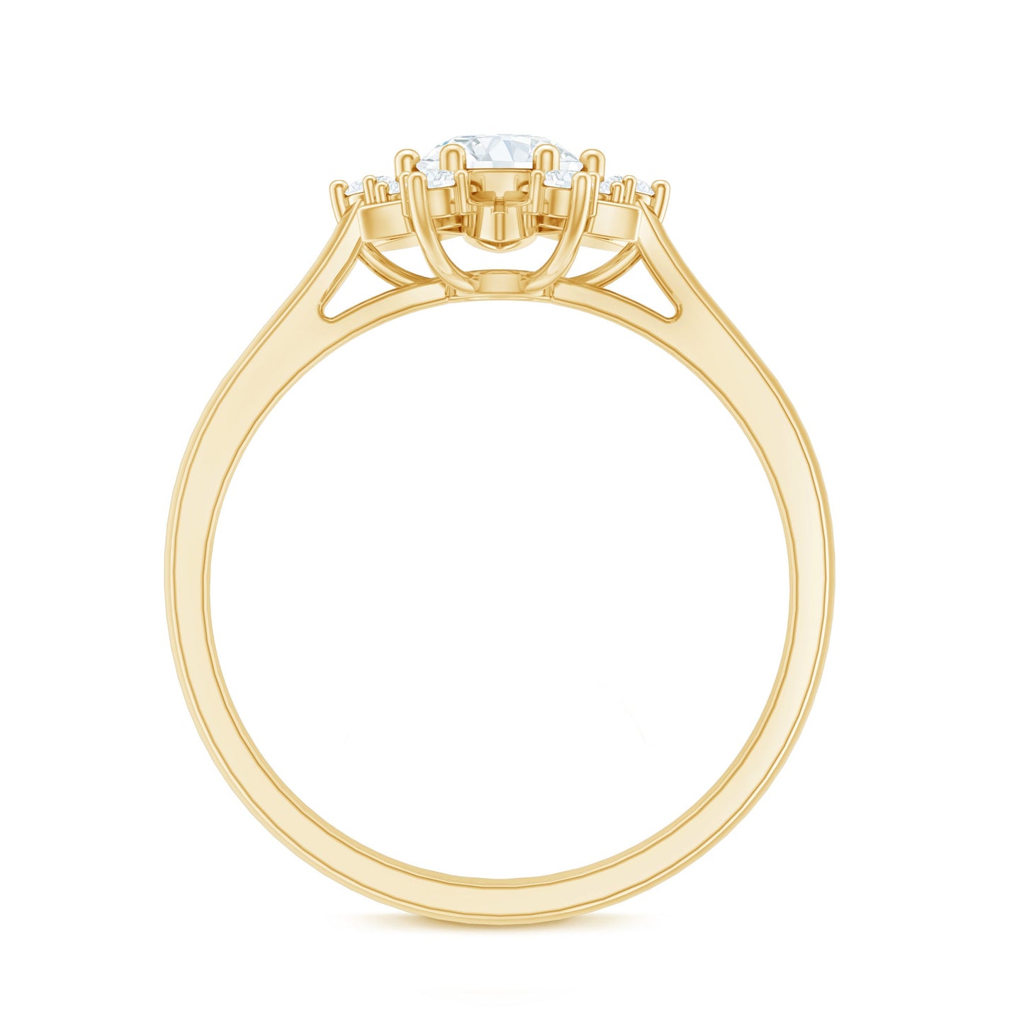 Certified Lab Grown Diamond Nature Engagement Ring
