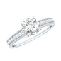 Certified Lab Grown 0.9 Carat Diamond Engagement Ring with Side Stones