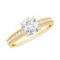 Certified Lab Grown 0.9 Carat Diamond Engagement Ring with Side Stones