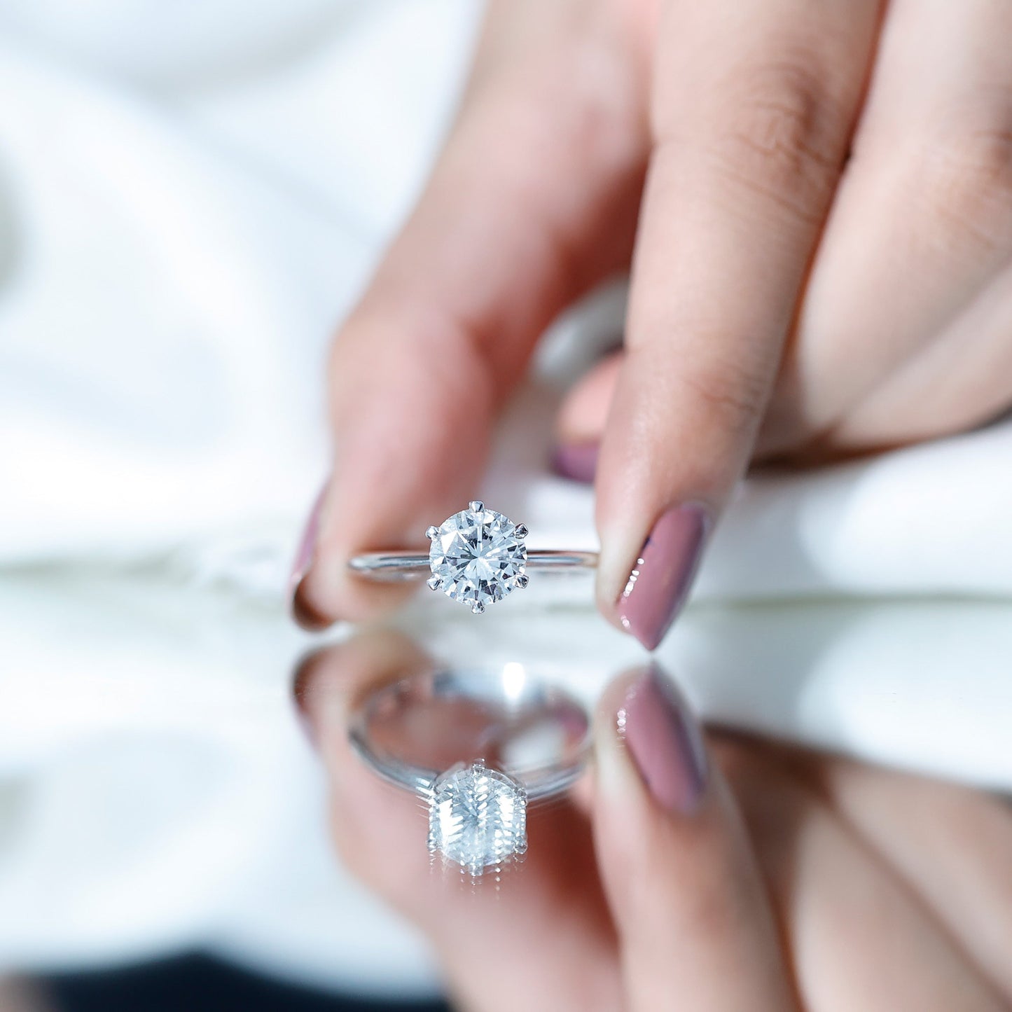 2 Carat Lab Grown Diamond Six Prongs Engagement Ring